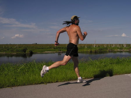 Running on dike at Clewiston -  Summer 2007