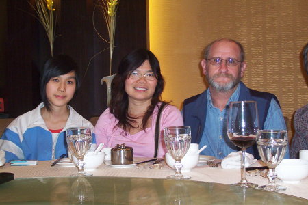 Supper with her father and mother