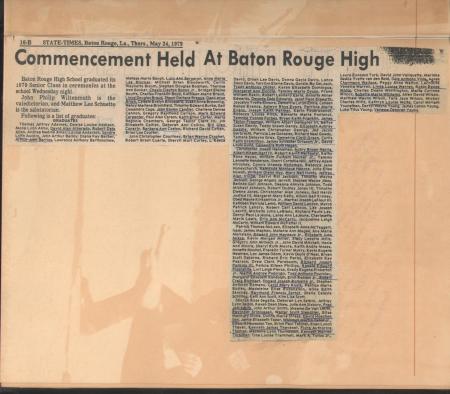 Graduation Newspaper article