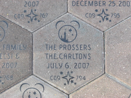 Our Brick at Disneyland in front of Entrance