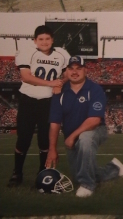 My Son Matthew and I on Team Picture Day