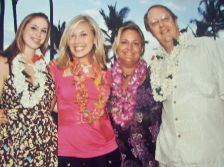 The family, and 1 friend, in maui