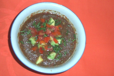 Homemade gazpacho