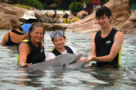 Me & my babies swimming w/dolphins in Orlando