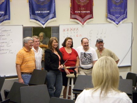 Members of the Commodore Marching Band