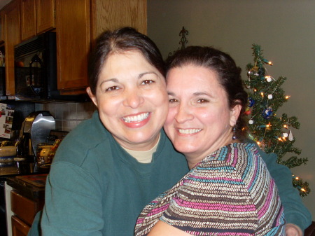 Linda and I at her house Christmas 2008