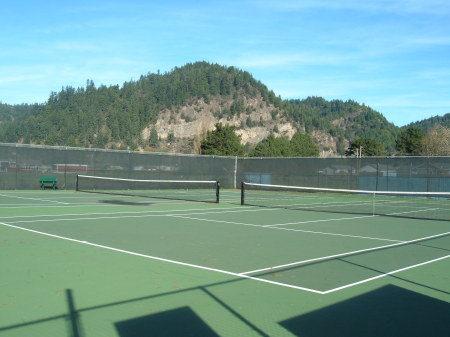 The Newly remodled Tennis Courts