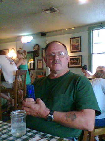 My husband Lonny at Pat's Place, New Braunfels