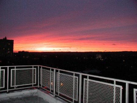 Sunset from my terrace in East Orange, NJ