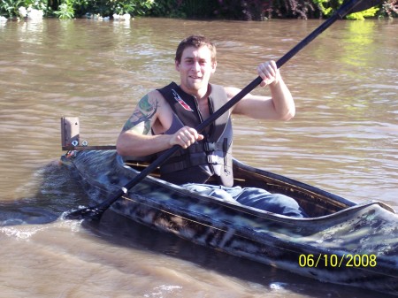 Our son Danny canoeing