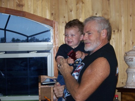 My husband and grand son