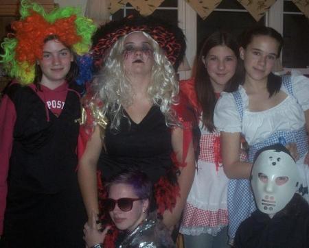 My girls and friends on Halloween