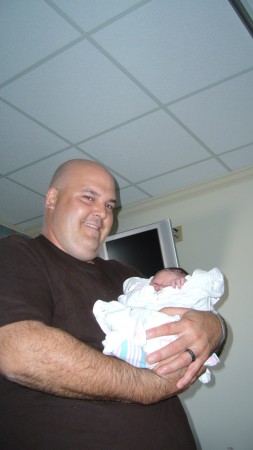 daddy holding Vincent