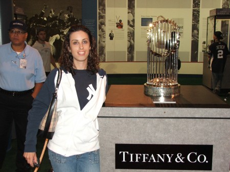 VICKI WITH WORLD SERIES TROPHY