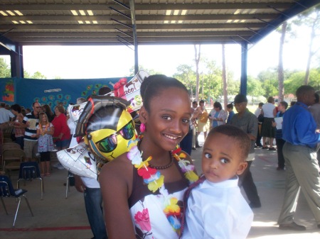 My children at my daughter's graduation