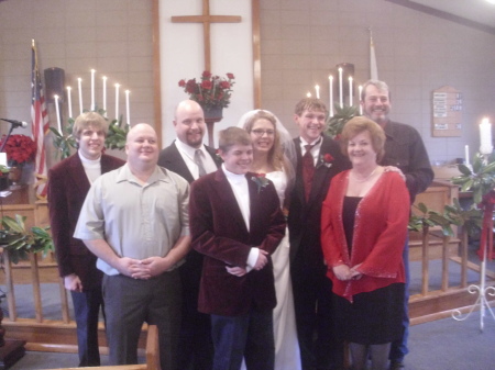 My five sons, daughter and son-in-law