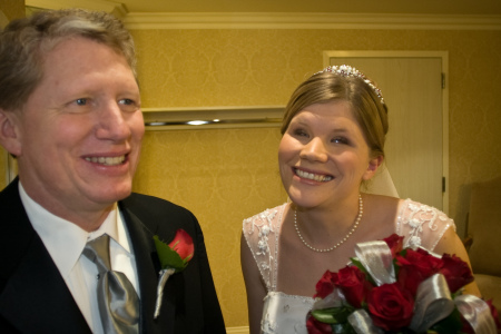 jackie and dad at wedding