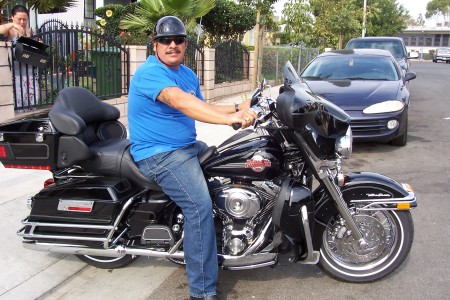 My Brother Pete on his Harley