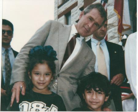 1998, Micaela, John Austin, and friend George.