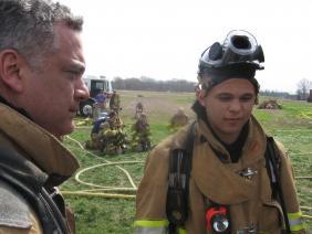 Me and Charlie at a house fire