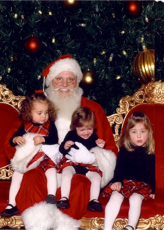 Granddaughters' visit with Santa 2008