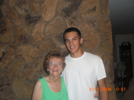 My youngest son and mother - August 2008