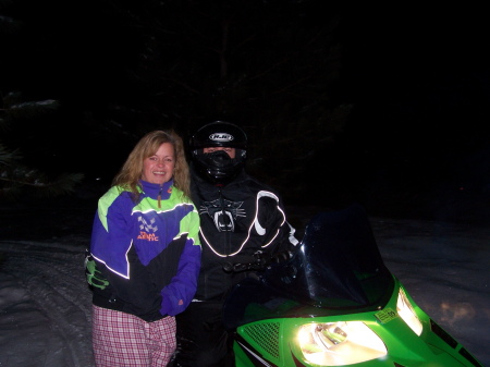 Kevin and I with Kevin's new sled