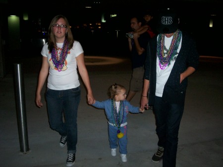 Kids at Universal Studios Mardi Gras