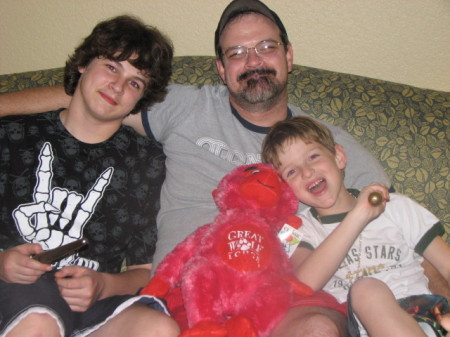 my hubby, 14 yr old stepson and our son (6)