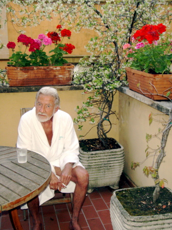 Gordon on our terrace in Roma, Italy