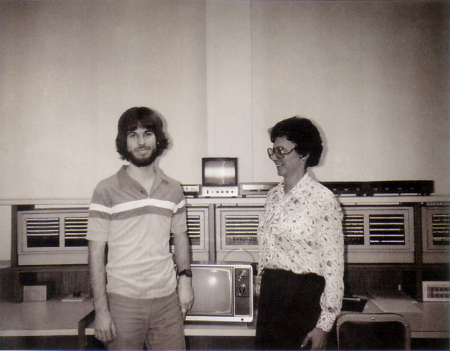 B&W photo of me winning a B&W TV (1982)