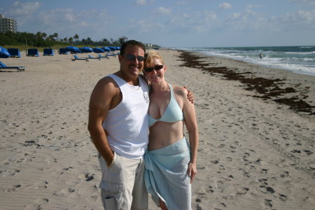 David and I at home on the beach