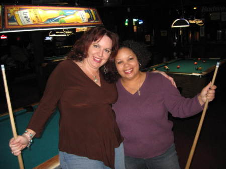 My sister Rainey and I at Chads Nov 2008