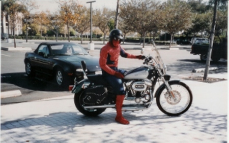 Halloween Harley Ride as SpiderMan