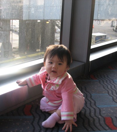 Tayla at the airport.. on her way to Japan