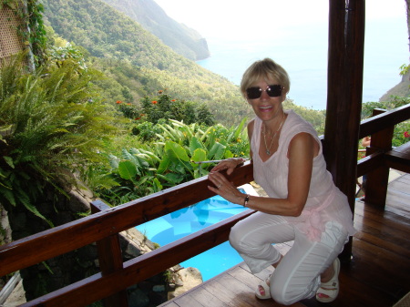 Susan in San Lucia in the Carribean 2008