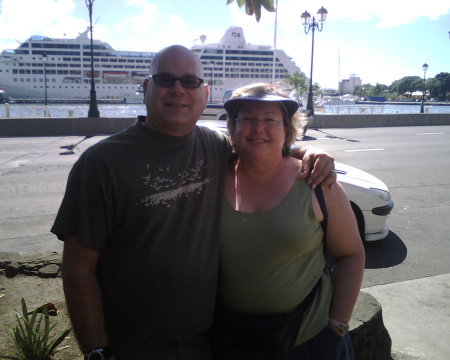 Karen and I on our honeymoon on 070707