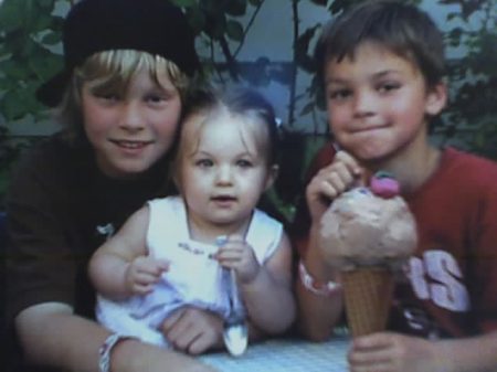 Justin, Critter(christian), and Gracie