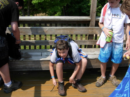 My son Zach at Boyscout camp