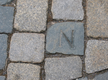 Spot where Napoleon stood in Dresden