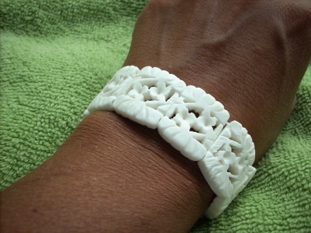 Hand carved bone bracelet BALI