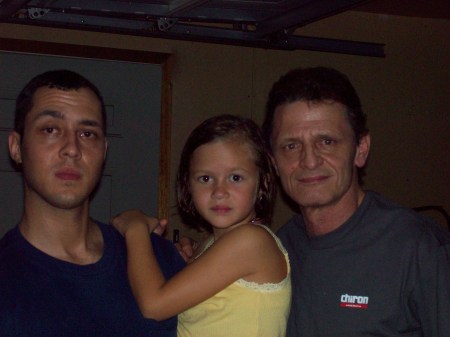 my son Justin,his daughter Ava ,me