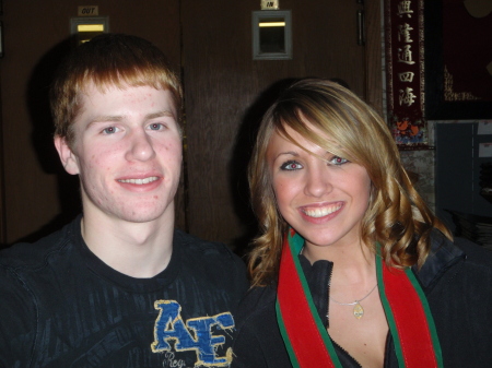 Son Jared and girlfriend Diana Dec 2008