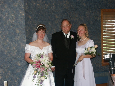 My Wedding Day w/Dad and Sis