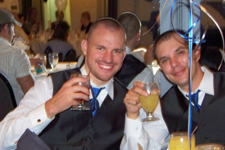 Our son Shauns friend Shaun at his wedding and our oldest son, Buddy Jr.