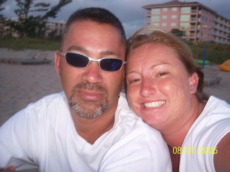 My hubby and me at the beach