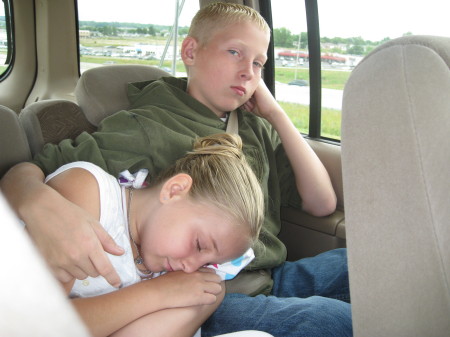 David and Savanna, she was so sleepy.