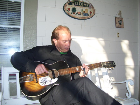 Jamming on the porch!