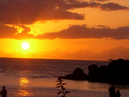 Black Rock at sunset on Maui...
