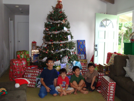 x-mas with grandsons